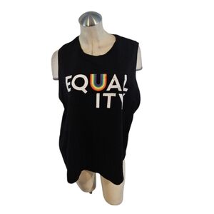 3/$25 Pride Size XXL Black Sleeveless Equality Top